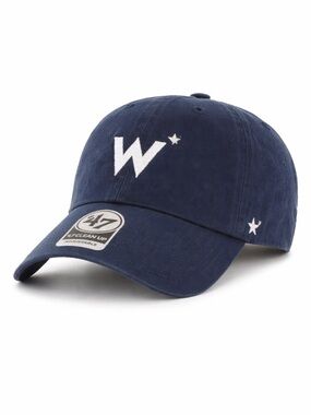 ’47 Brand Clean Up Black Adjustable Cap – “W” Logo Dad Hat